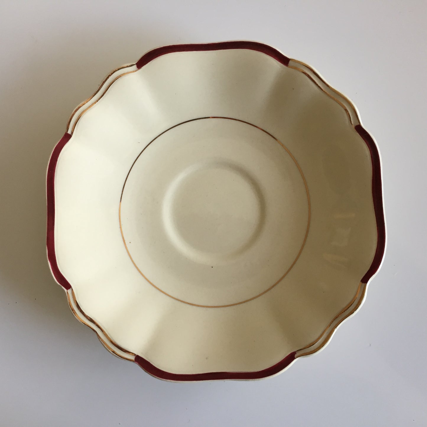 Vintage J G Meakin Porcelain Dinner Set Replacements Burgundy/Ivory & Gold Cca 1940s