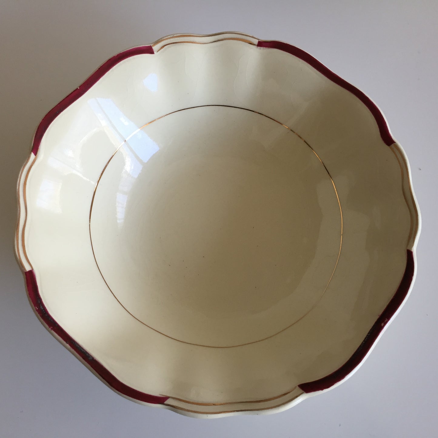 Vintage J G Meakin Porcelain Dinner Set Replacements Burgundy/Ivory & Gold Cca 1940s