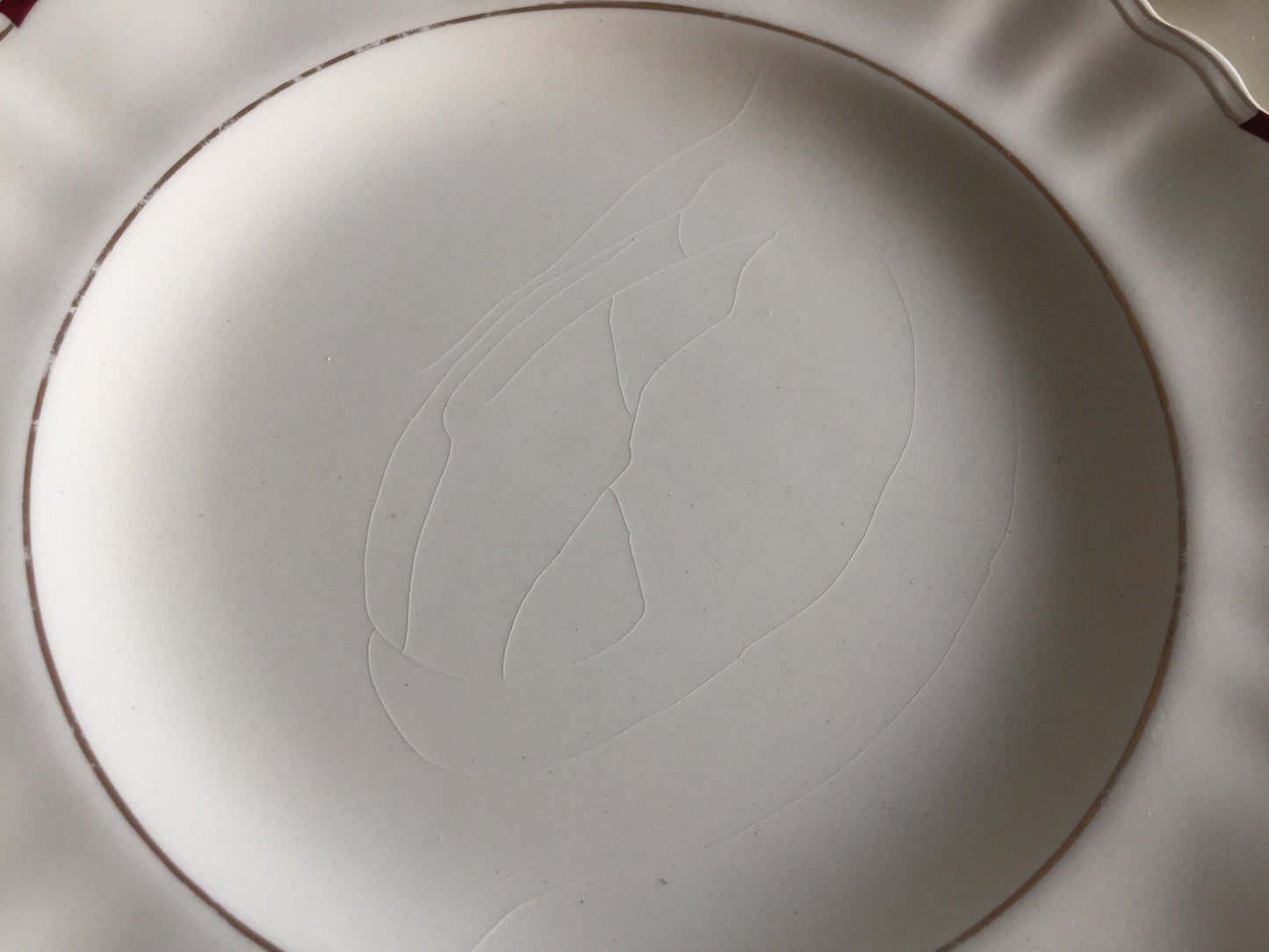 Vintage J G Meakin Porcelain Dinner Set Replacements Burgundy/Ivory & Gold Cca 1940s