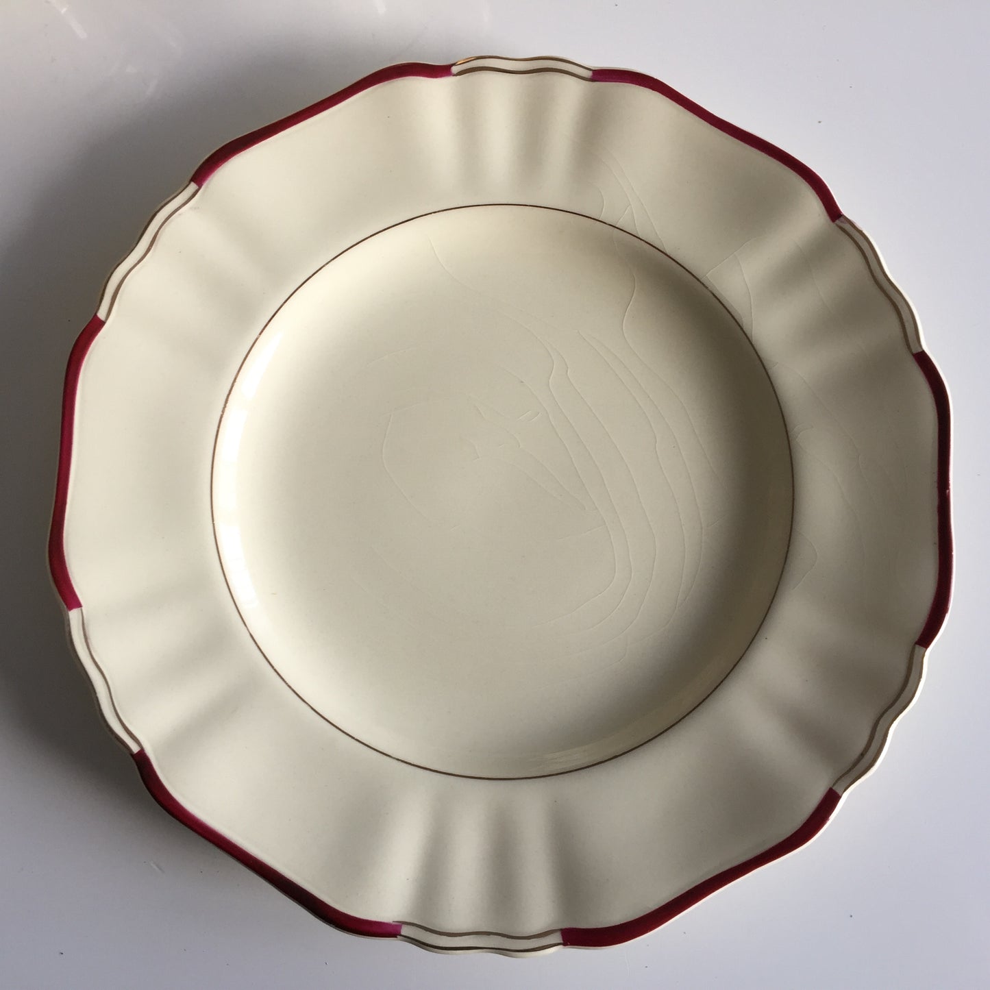 Vintage J G Meakin Porcelain Dinner Set Replacements Burgundy/Ivory & Gold Cca 1940s
