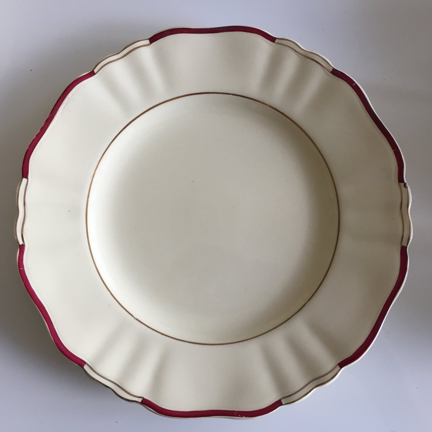 Vintage J G Meakin Porcelain Dinner Set Replacements Burgundy/Ivory & Gold Cca 1940s
