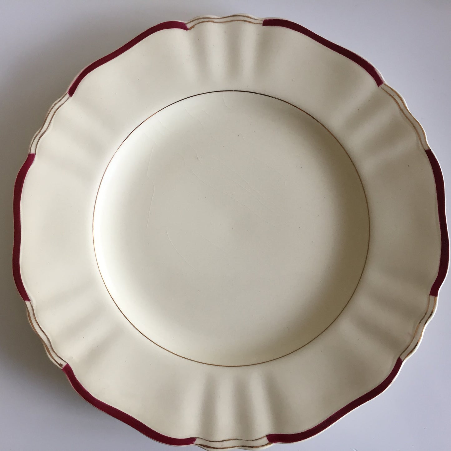 Vintage J G Meakin Porcelain Dinner Set Replacements Burgundy/Ivory & Gold Cca 1940s