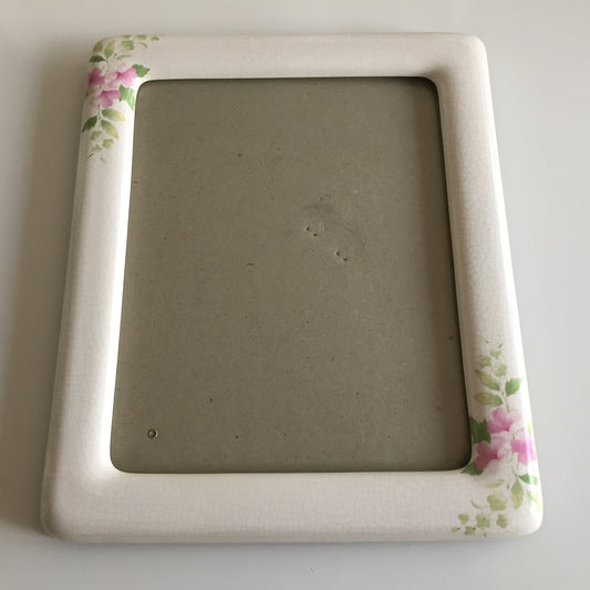Large Vintage Floral Ceramic Photo Frame