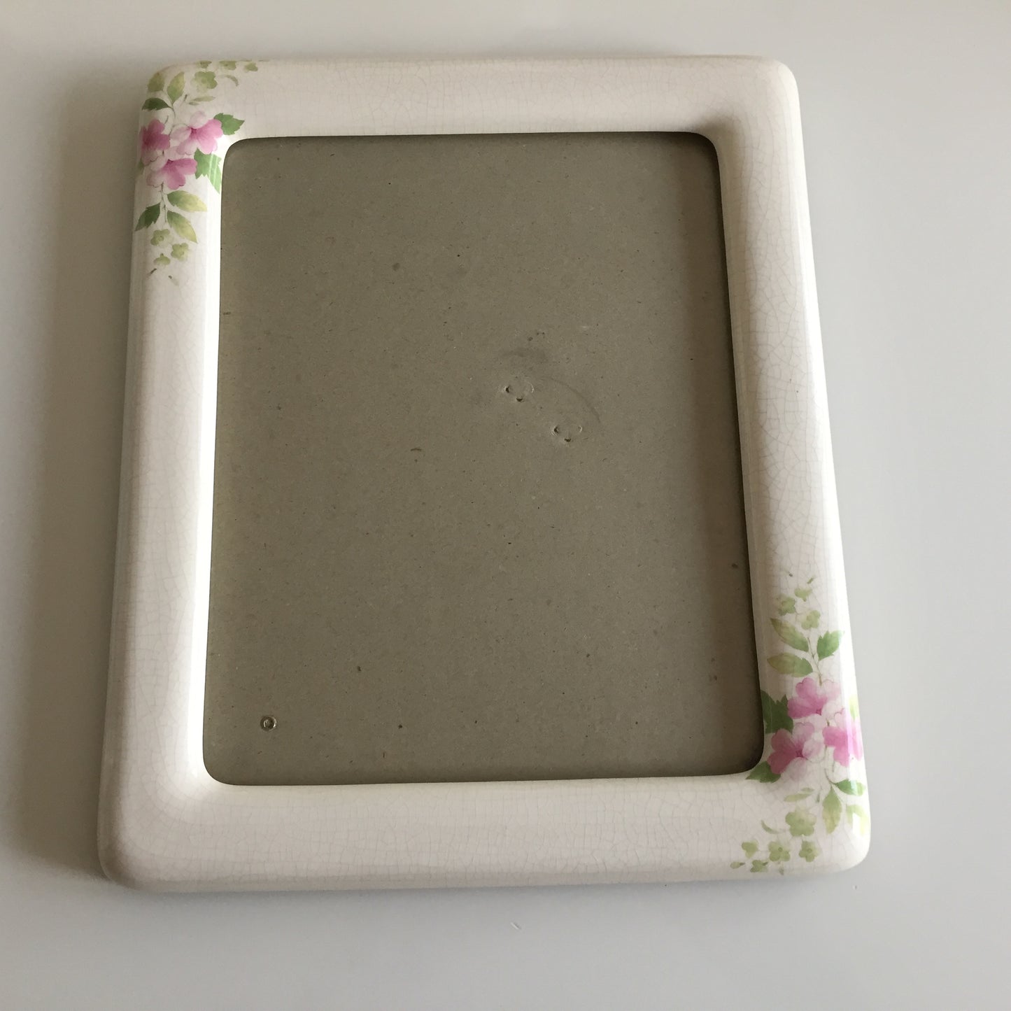 Large Vintage Floral Ceramic Photo Frame