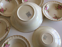 Load image into Gallery viewer, Vintage Crempetal Grindley Peach Blossom Pattern Compote/Dessert Bowls 7 Piece Set