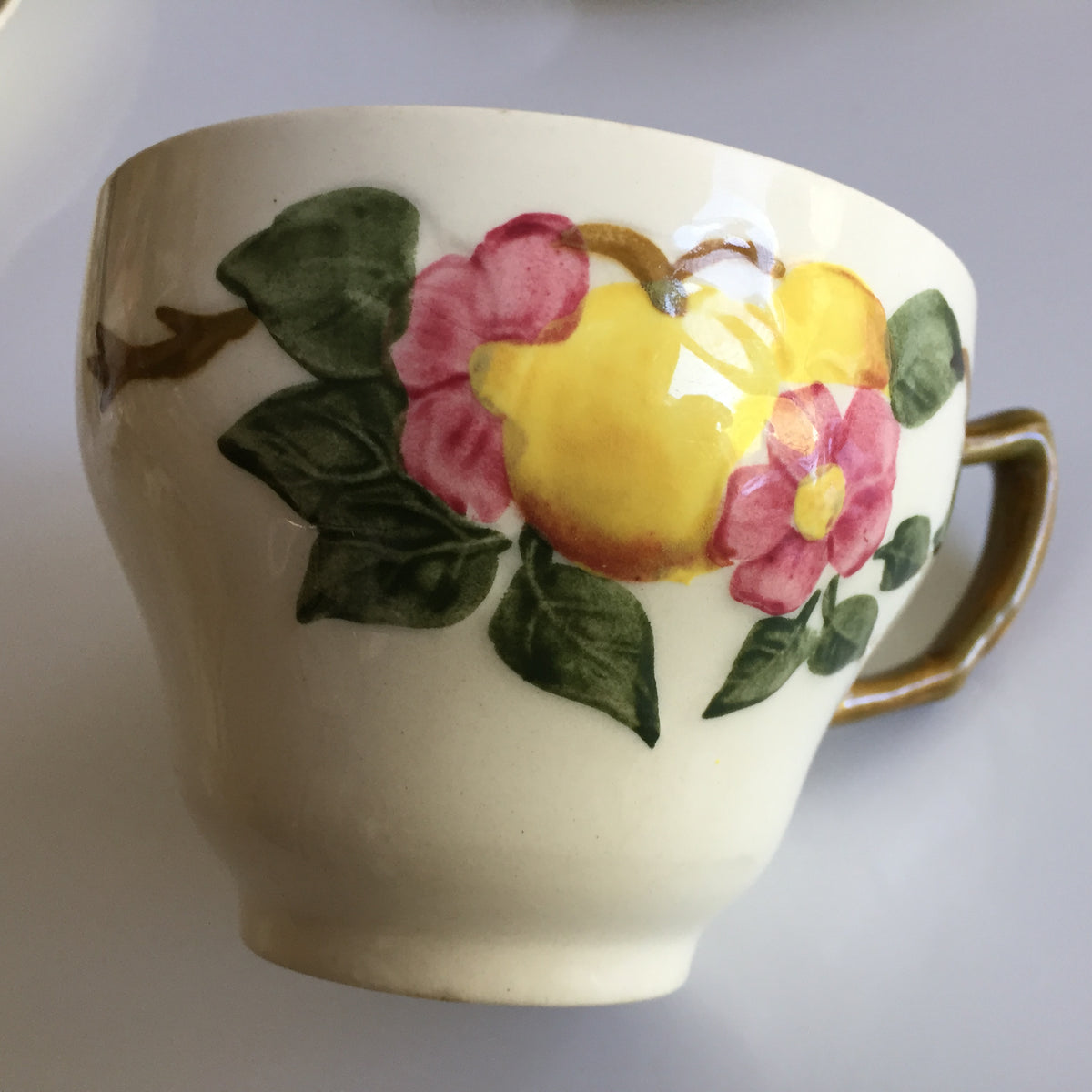 Johnson Brothers Peach Blossom Pattern Mid-century Vintage Plate or Teacup