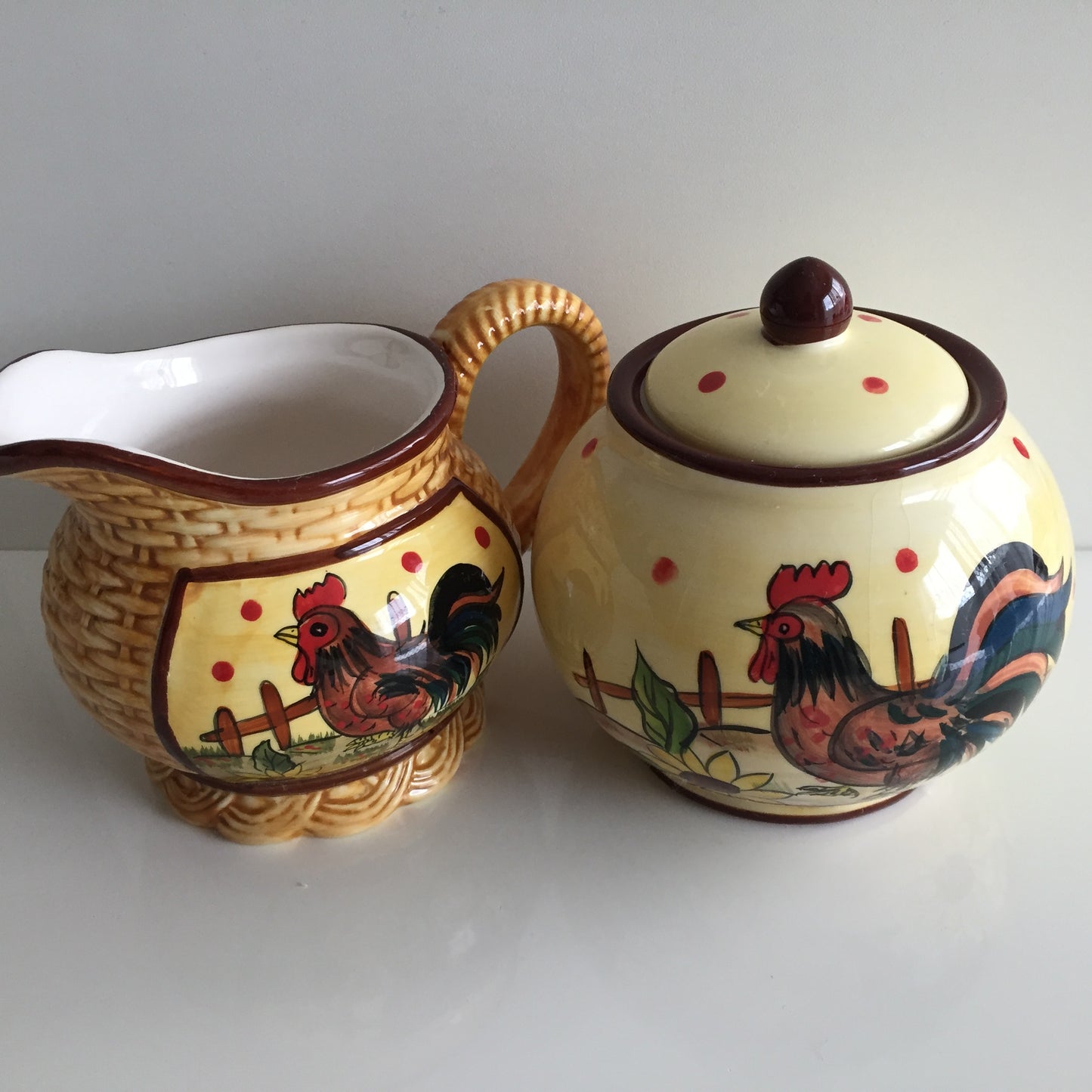 Country Kitchen Hand Painted Ceramics | Rooster | Farmyard Design