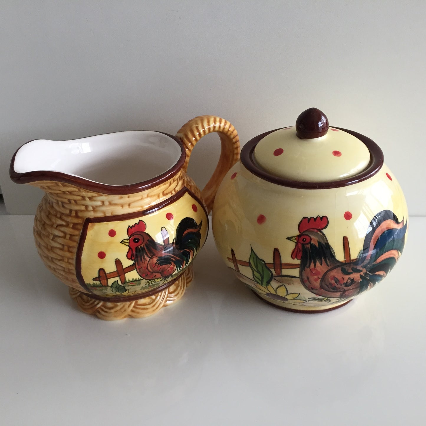 Country Kitchen Hand Painted Ceramics | Rooster | Farmyard Design