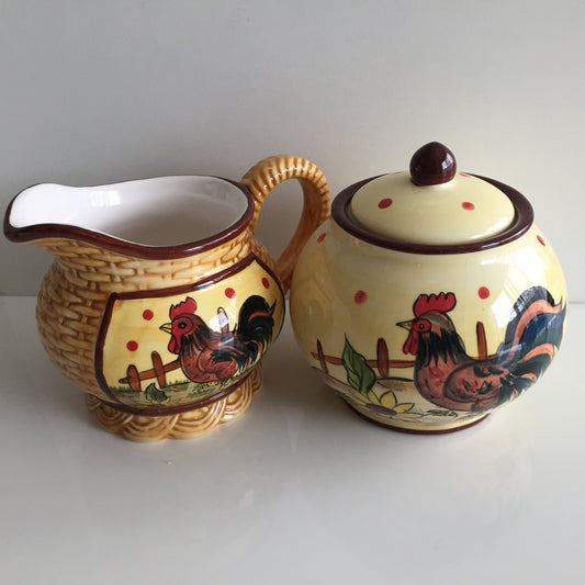 Country Kitchen Hand Painted Ceramics | Rooster | Farmyard Design