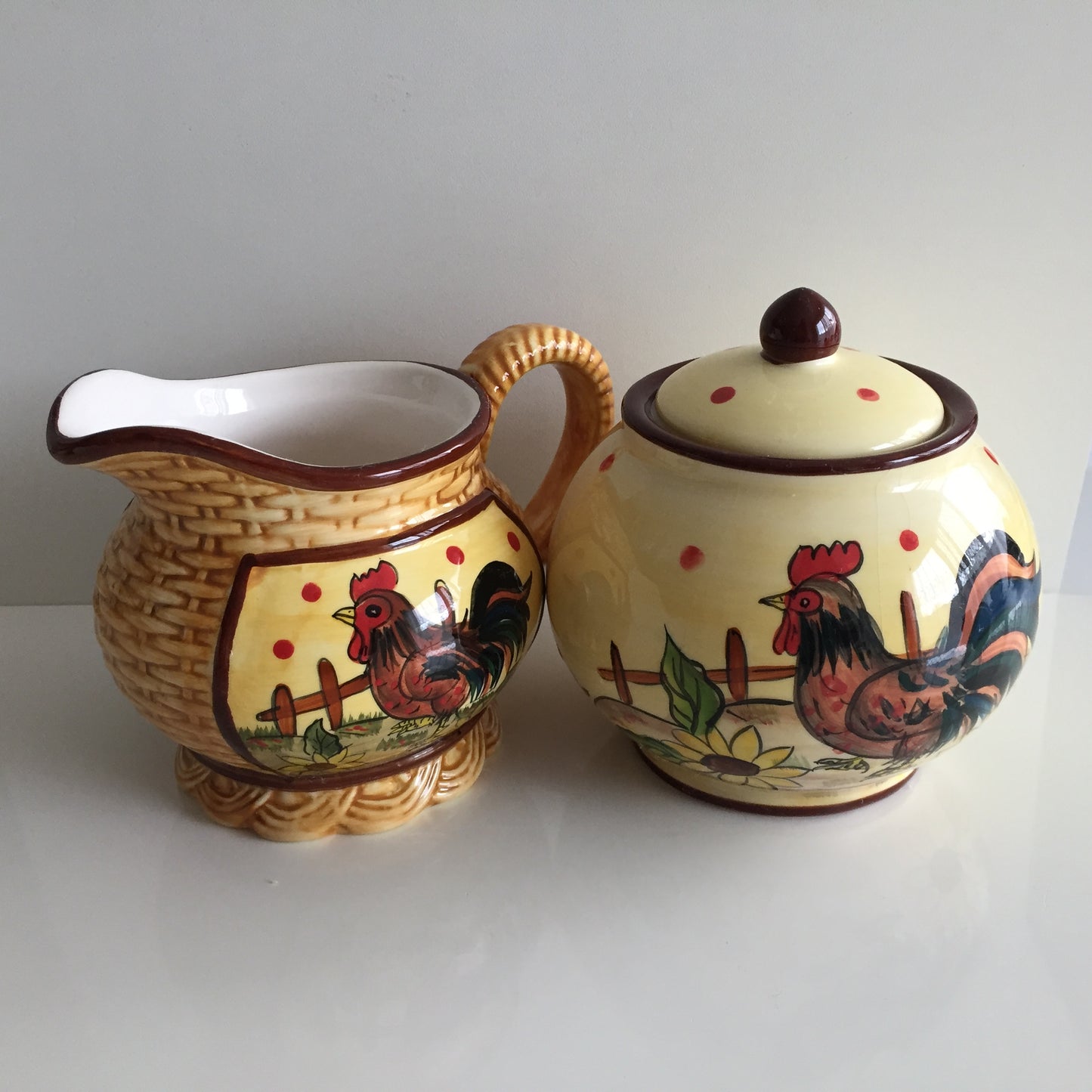 Country Kitchen Hand Painted Ceramics | Rooster | Farmyard Design
