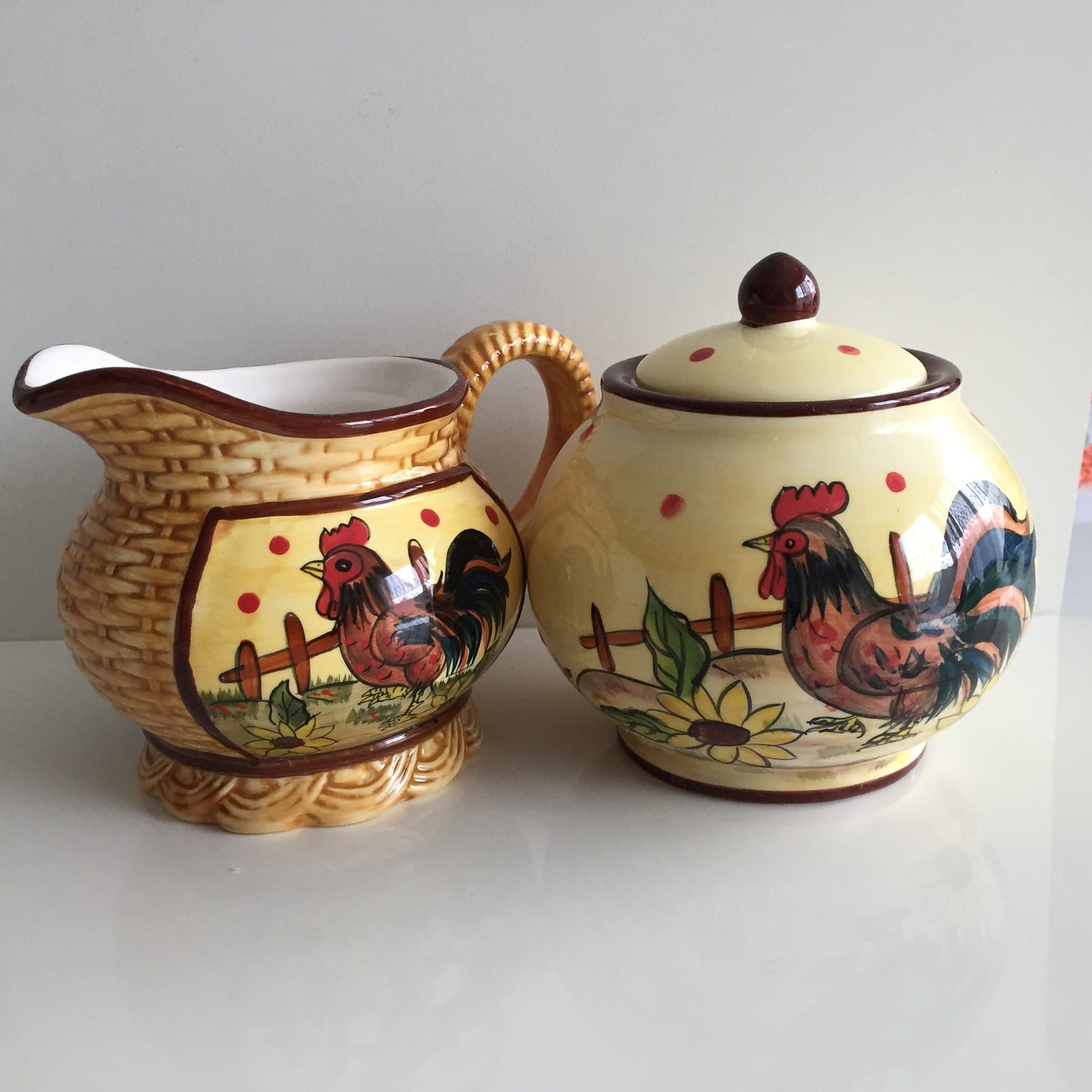 Country Kitchen Hand Painted Ceramics | Rooster | Farmyard Design