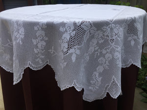 Mary Card "LABURNUM" Crochet Lace and Linen Collectible Vintage Tablecloth Weldons Publication 1930s