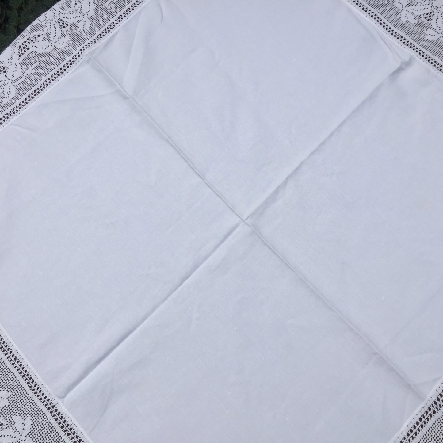 Mary Card "LABURNUM" Crochet Lace and Linen Collectible Vintage Tablecloth Weldons Publication 1930s
