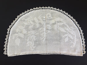 Collectible Mary Card Tea Cosy "LABURNUM" 1930s Filet Crochet Lace Teapot Cover