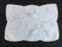 Load image into Gallery viewer, Australian Vintage Hand Embroidered Floral Table Centrepiece / Placemat Doily