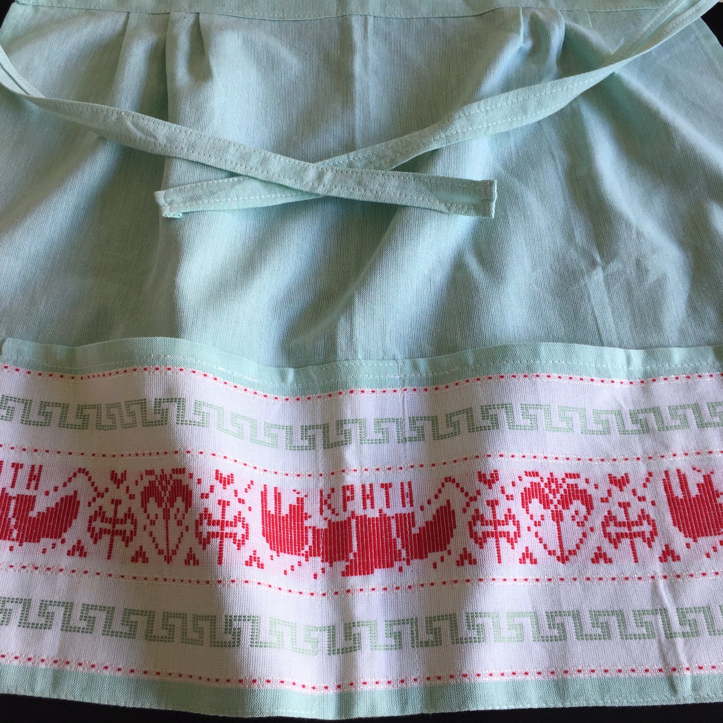 Handwoven Mediterranean Classic Traditional Cretan Kitchen Half-Apron