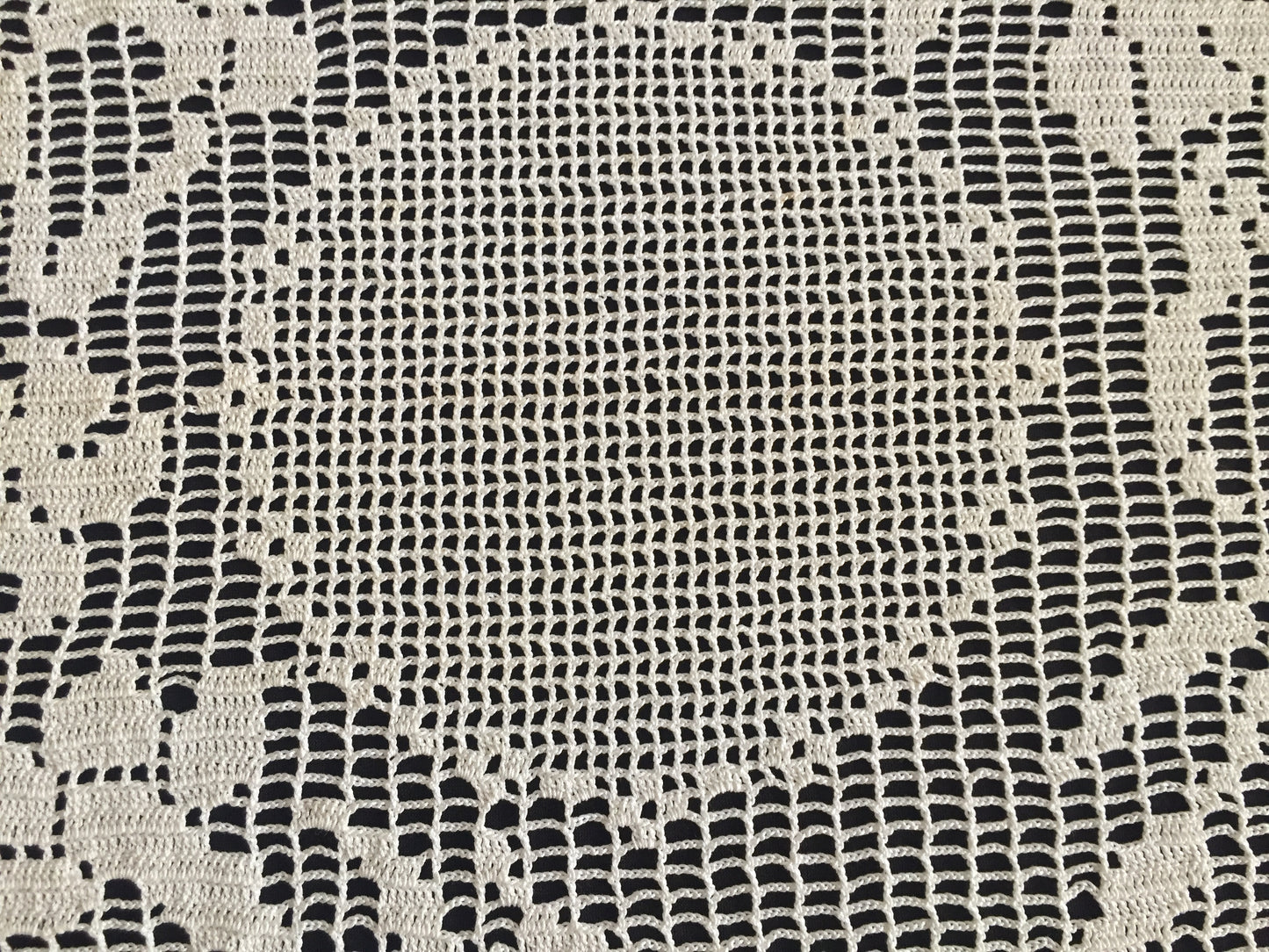Mary Card Designed "LACEY LILY Round Mat" Collectible Filet Crochet Lace Doily Crochet Book No 7 (1928)