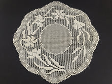 Load image into Gallery viewer, Mary Card Designed &quot;LACEY LILY Round Mat&quot; Collectible Filet Crochet Lace Doily Crochet Book No 7 (1928)