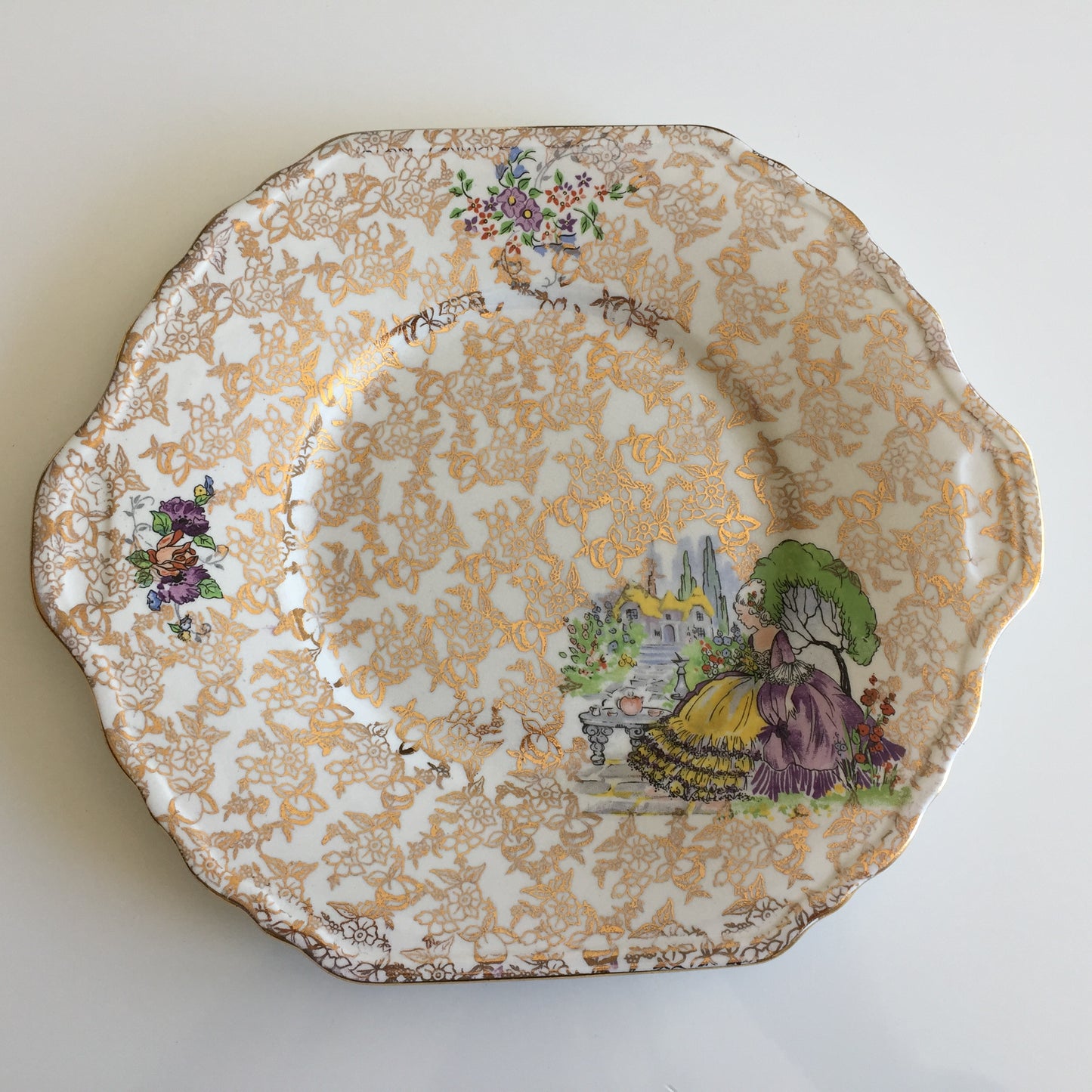 Set of 5 Vintage James Kent Lavender Lady Dessert or Side Plates