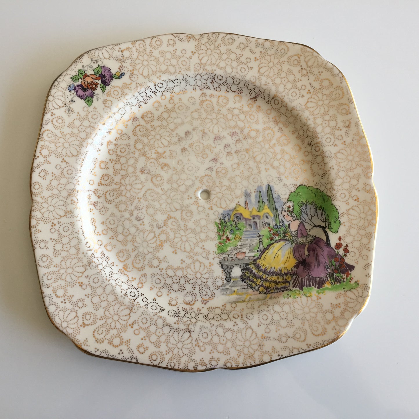 Set of 5 Vintage James Kent Lavender Lady Dessert or Side Plates