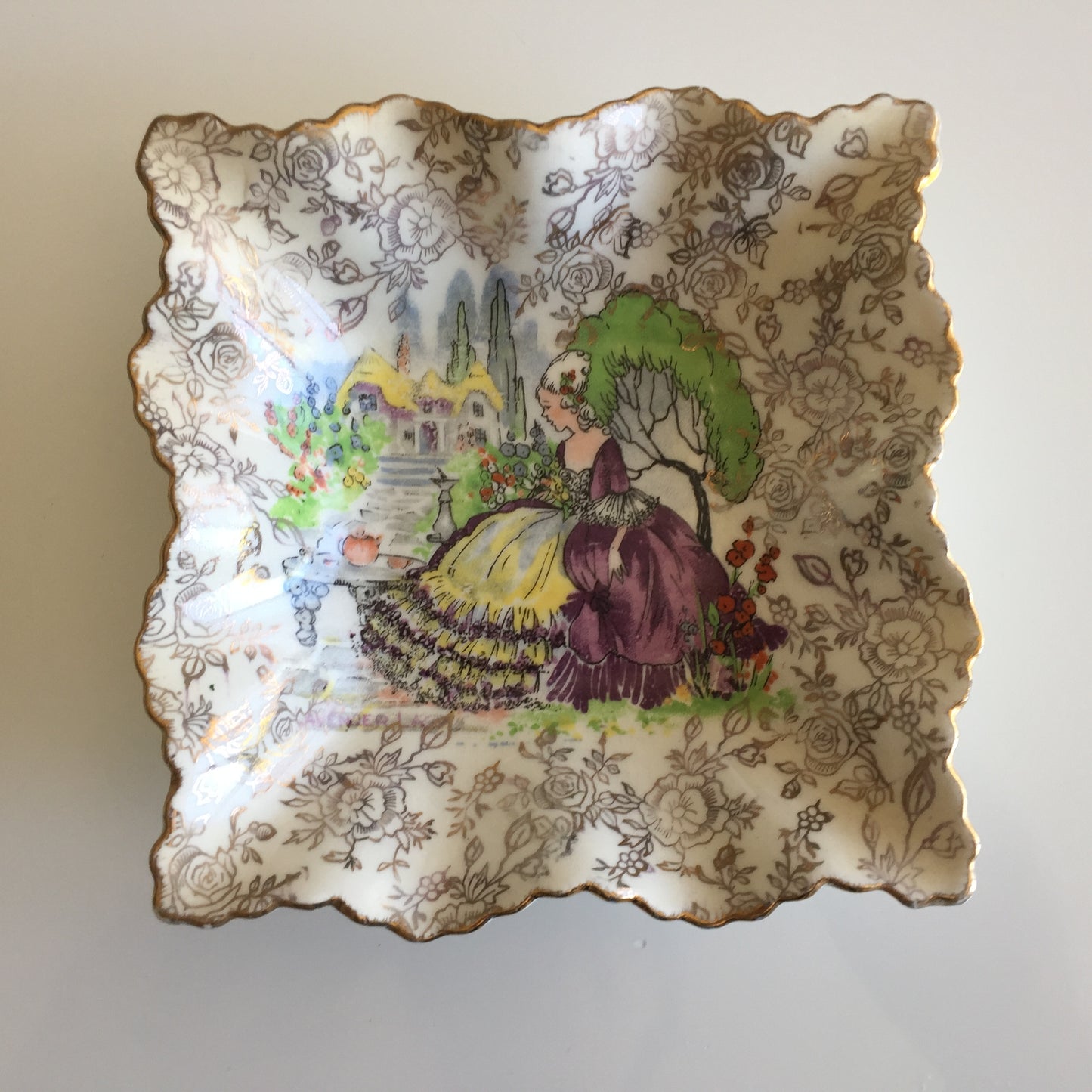 Set of 5 Vintage James Kent Lavender Lady Dessert or Side Plates