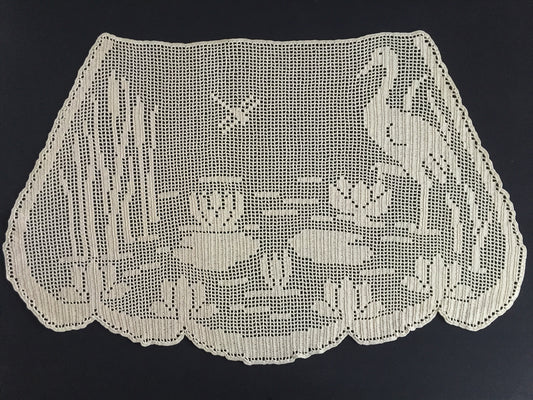 Mary Card Designed "POND LILY" (1923) Vintage Crochet Lace Placemat Doily English Chart No 80