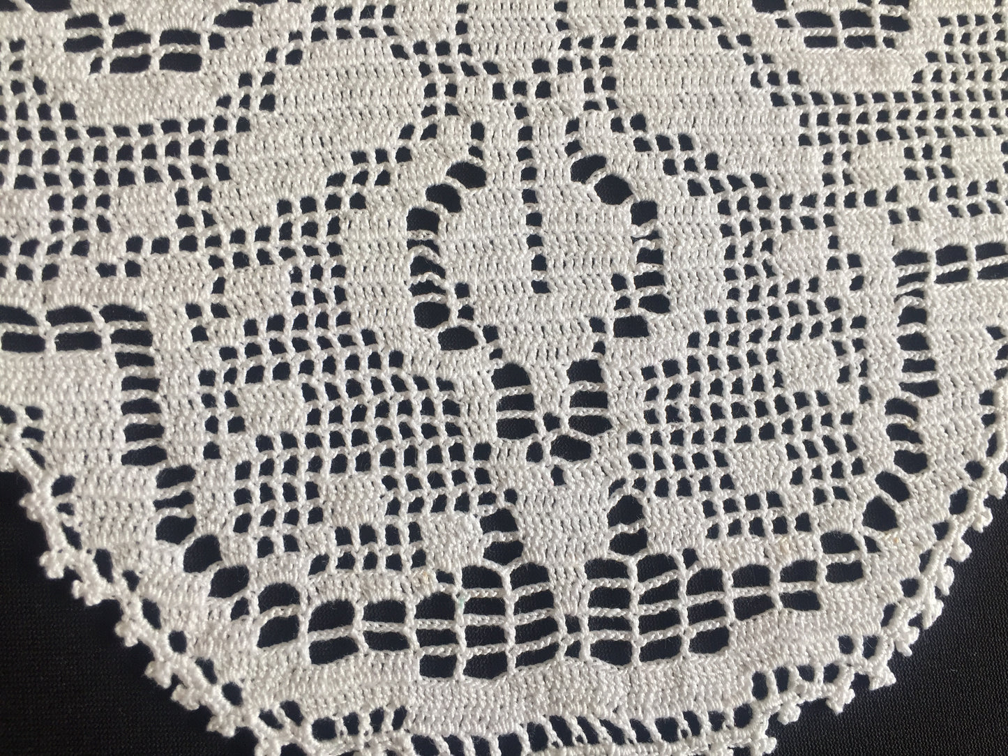 Mary Card Designed "LILY  of the VALLEY d'oyley" Art Deco Filet Crochet Lace Doily English Chart No 83 (1939)