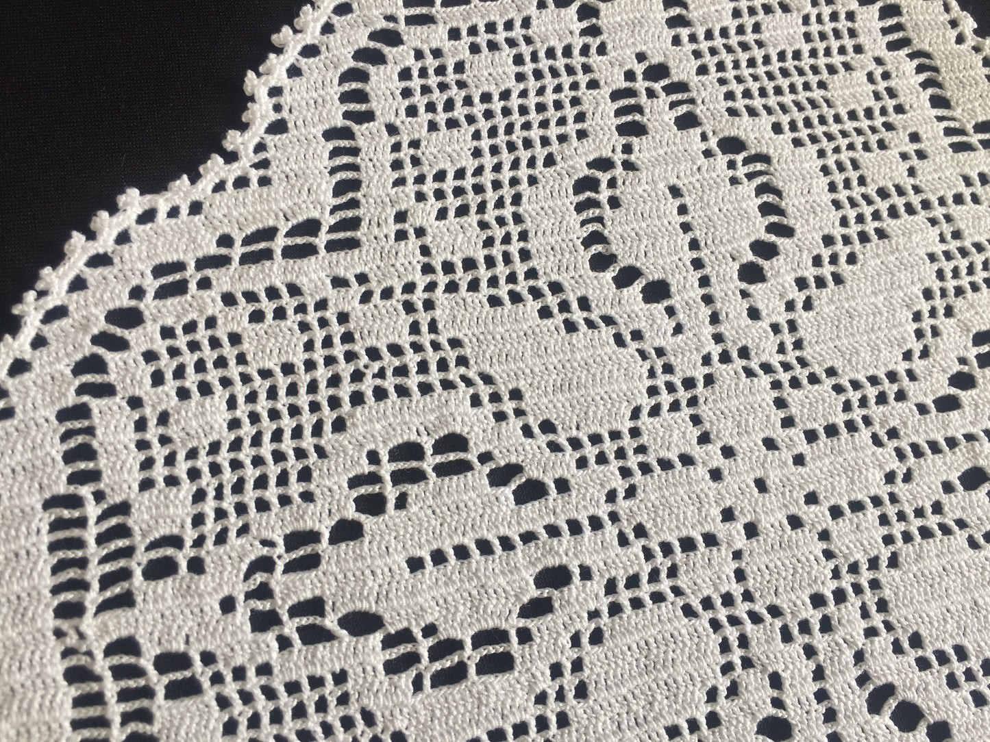 Mary Card Designed "LILY  of the VALLEY d'oyley" Art Deco Filet Crochet Lace Doily English Chart No 83 (1939)
