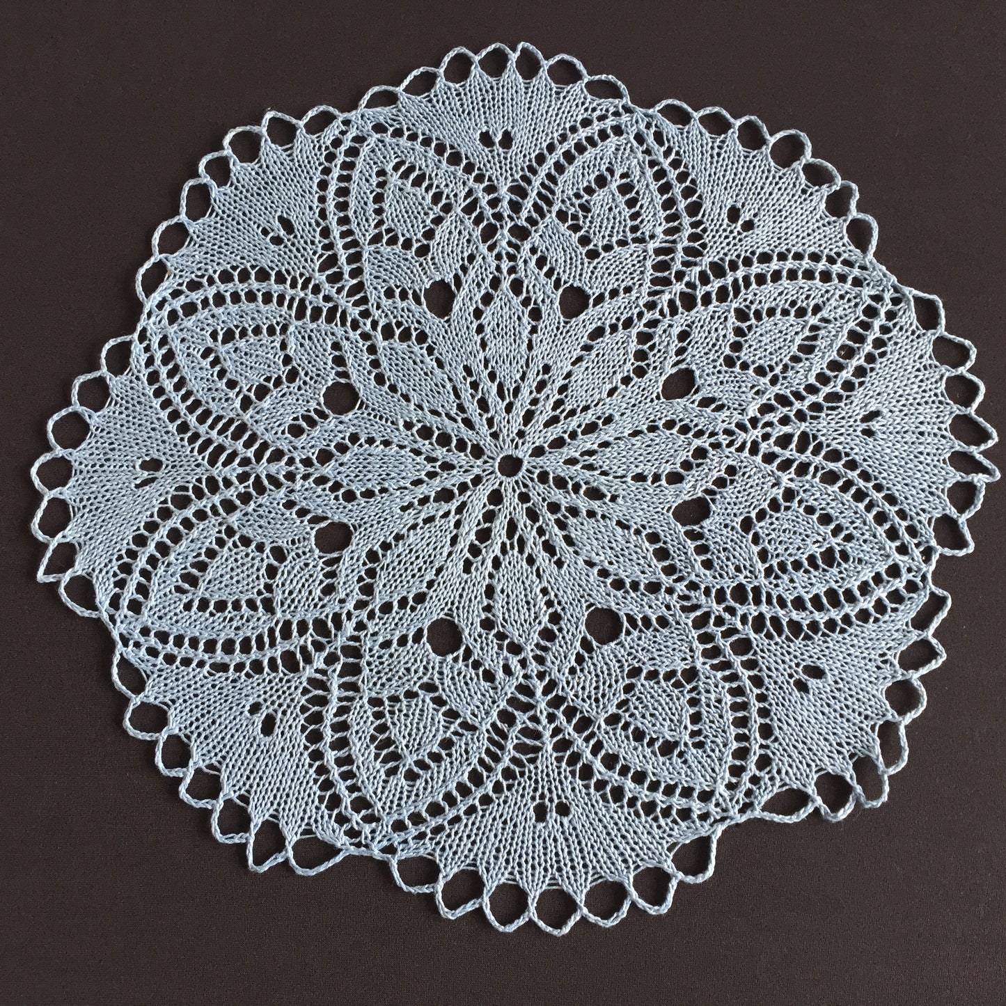 Vintage Hand-Knitted Cotton Lace Table Centre Doily