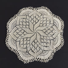 Load image into Gallery viewer, Vintage Hand-Knitted Cotton Lace  Table Centre Doily