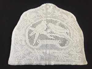 Mary Card "Lovebirds" Tea Cosy (1936) Collectible Vintage Crochet Lace Teapot Cover