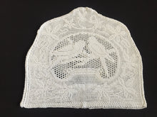 Load image into Gallery viewer, Mary Card &quot;Lovebirds&quot; Tea Cosy (1936) Collectible Vintage Crochet Lace Teapot Cover