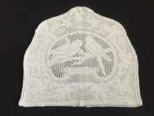 Load image into Gallery viewer, Mary Card &quot;Lovebirds&quot; Tea Cosy (1936) Collectible Vintage Crochet Lace Teapot Cover