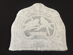 Mary Card "Lovebirds" Tea Cosy (1936) Collectible Vintage Crochet Lace Teapot Cover