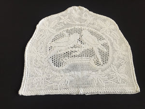 Mary Card "Lovebirds" Tea Cosy (1936) Collectible Vintage Crochet Lace Teapot Cover