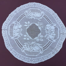 Load image into Gallery viewer, Mary Card &quot;Fruit Set of Luncheon Mats and Centre-Piece &quot; Collectible Vintage Filet Crochet Lace Tablecloth - Chart No. 60