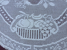 Load image into Gallery viewer, Mary Card &quot;Fruit Set of Luncheon Mats and Centre-Piece &quot; Collectible Vintage Filet Crochet Lace Tablecloth - Chart No. 60