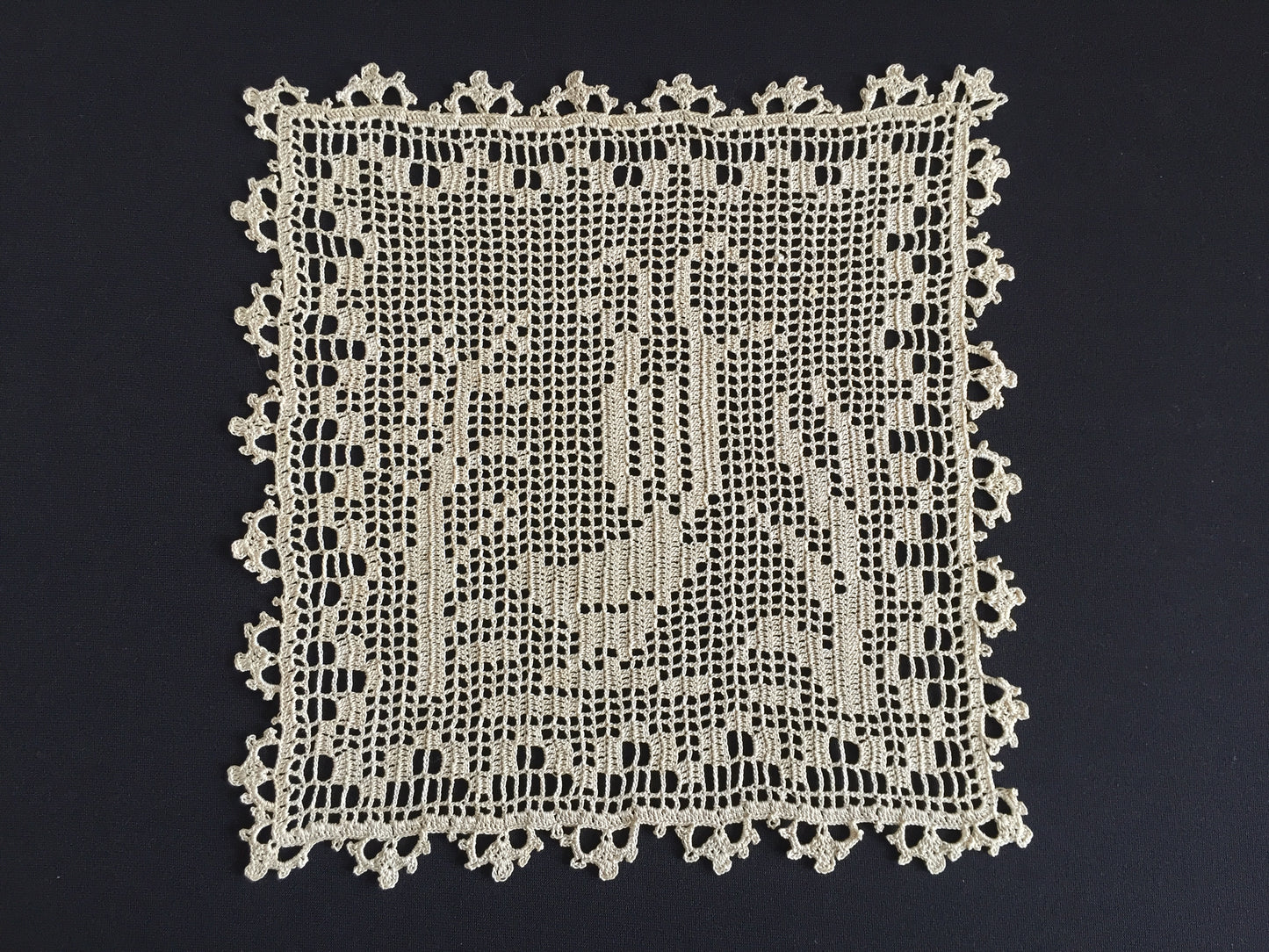 Mary Card Designed "Lyrebirds" Duchesse Set (Chart No 86 - Late 1930s) Extremely Rare Collectible Lace Mats