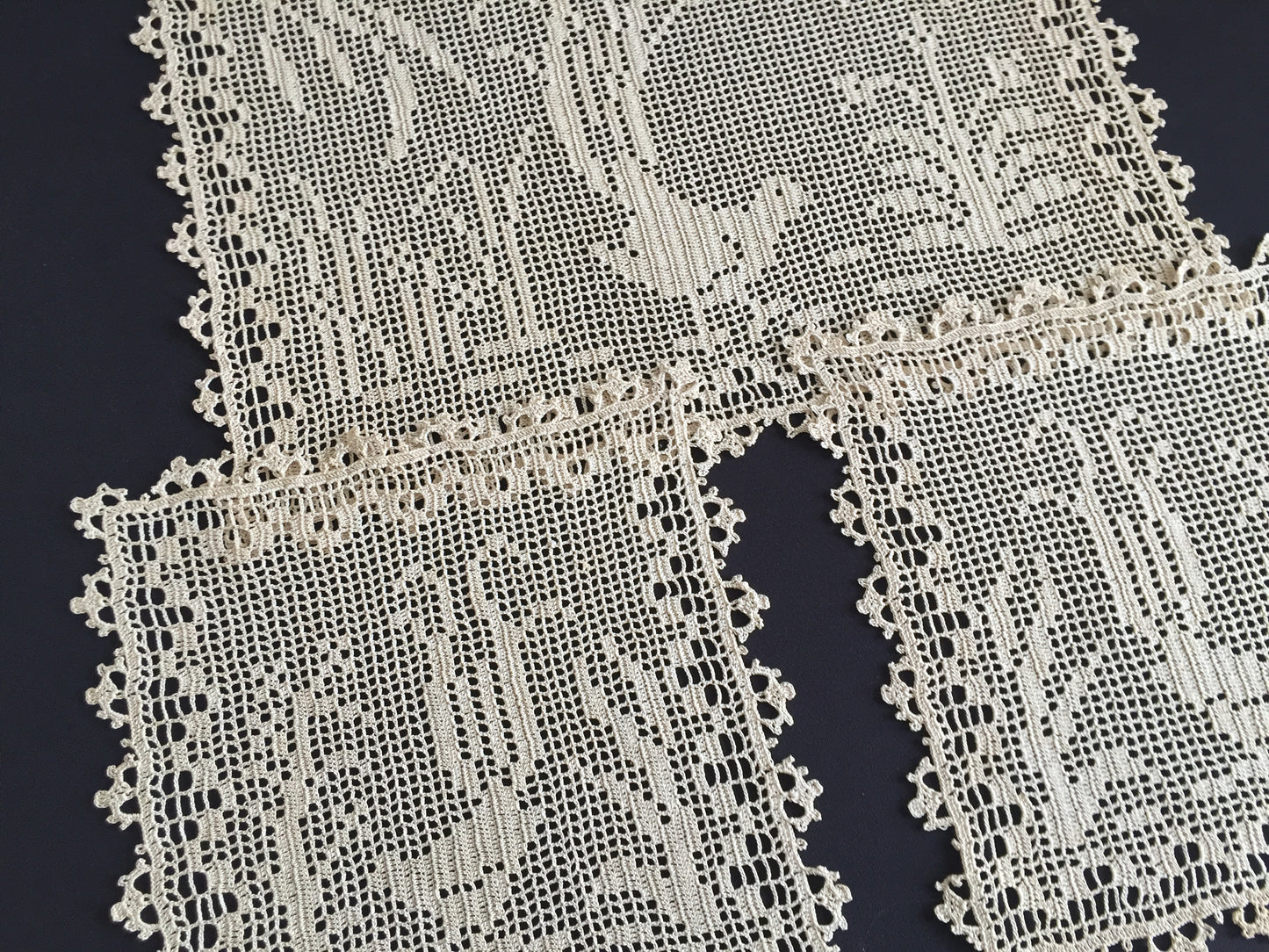 Mary Card Designed "Lyrebirds" Duchesse Set (Chart No 86 - Late 1930s) Extremely Rare Collectible Lace Mats