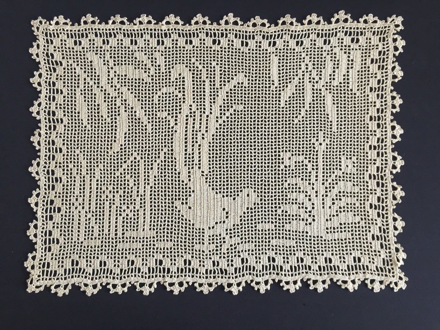 Mary Card Designed "Lyrebirds" Duchesse Set (Chart No 86 - Late 1930s) Extremely Rare Collectible Lace Mats
