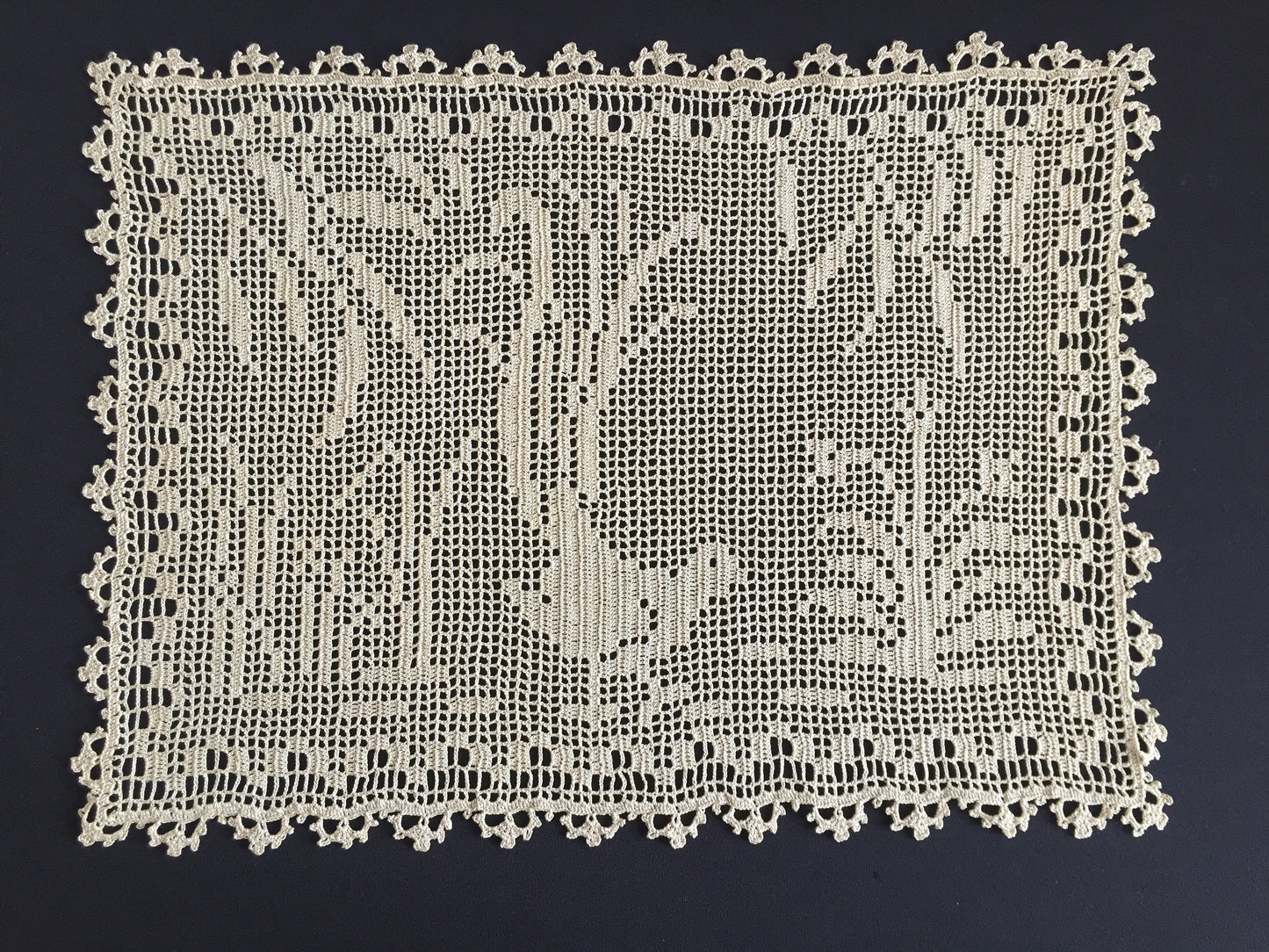 Mary Card Designed "Lyrebirds" Duchesse Set (Chart No 86 - Late 1930s) Extremely Rare Collectible Lace Mats