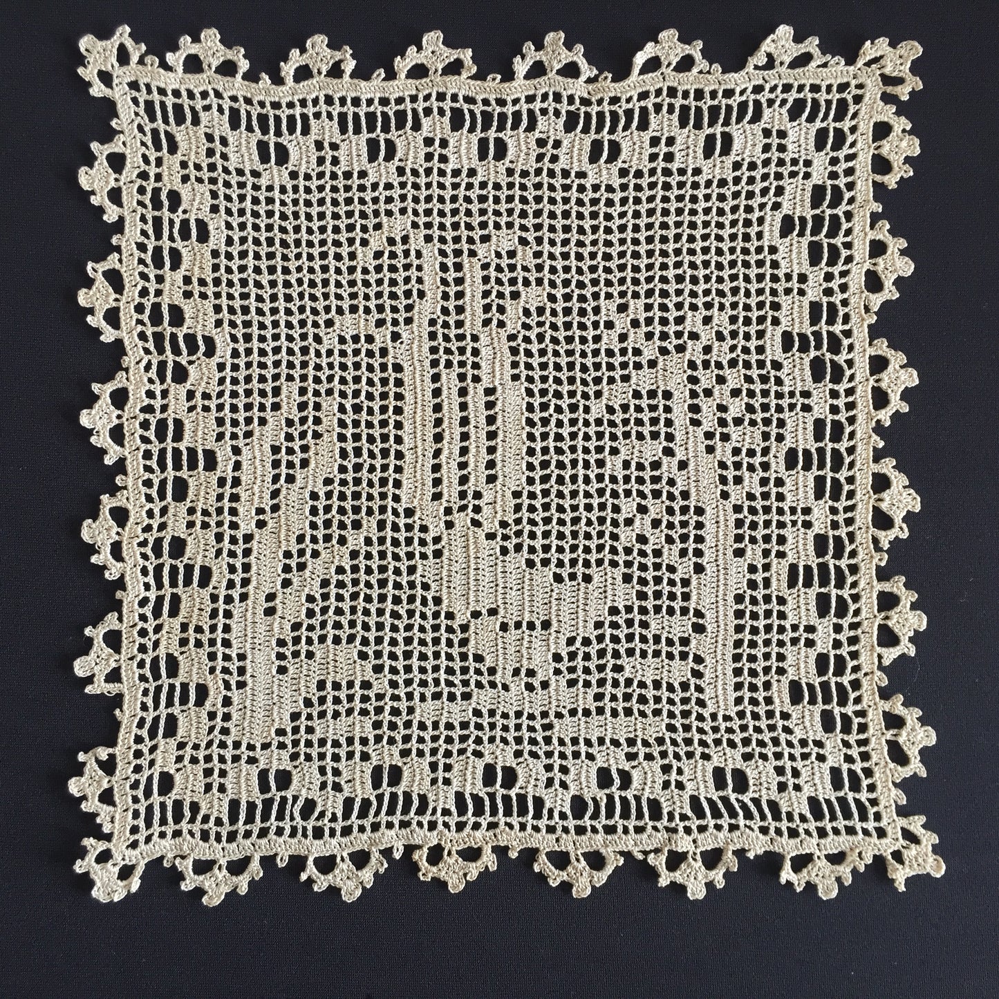 Mary Card Designed "Lyrebirds" Duchesse Set (Chart No 86 - Late 1930s) Extremely Rare Collectible Lace Mats