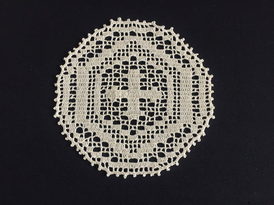 ARABESQUE D'Oyley Mary Card Designed Crochet Lace Doily (USA Chart No 10) Extremely Rare Collectible
