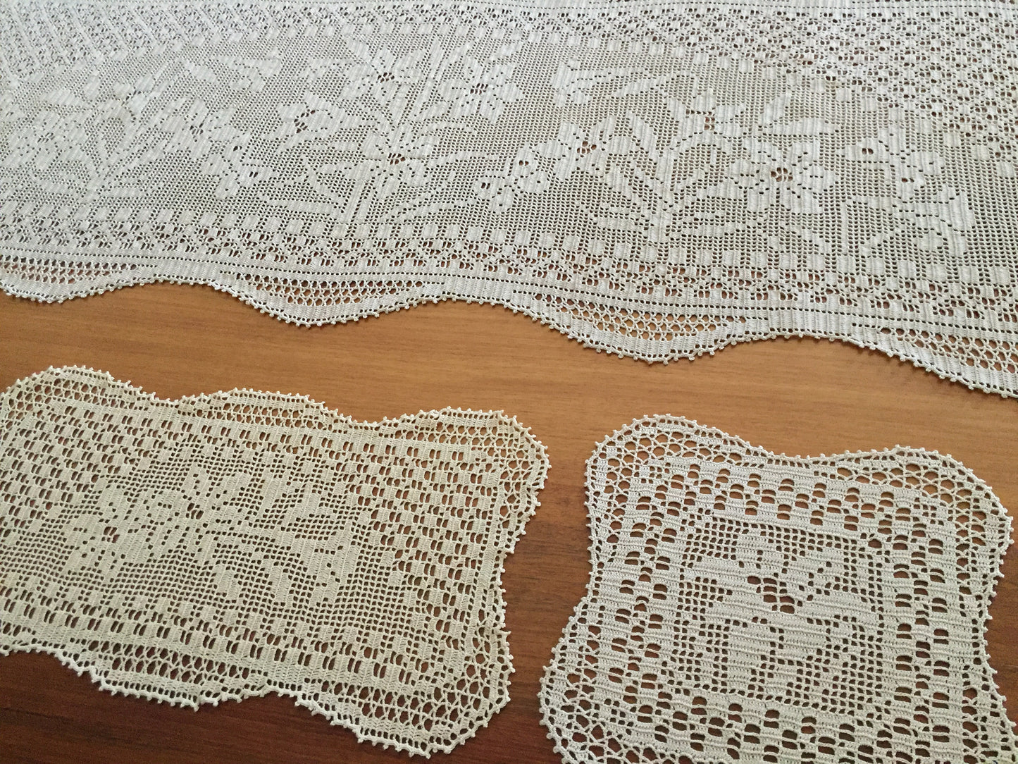 Mary Card "Duchess Set in LILY Design Chart 84 (1930s)" Rare Collectible Art Deco Handmade Crochet Lace