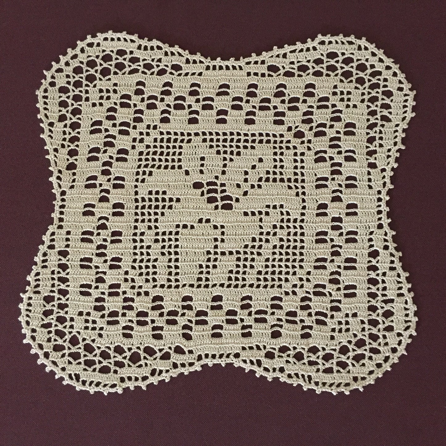 Mary Card "Duchess Set in LILY Design Chart 84 (1930s)" Rare Collectible Art Deco Handmade Crochet Lace