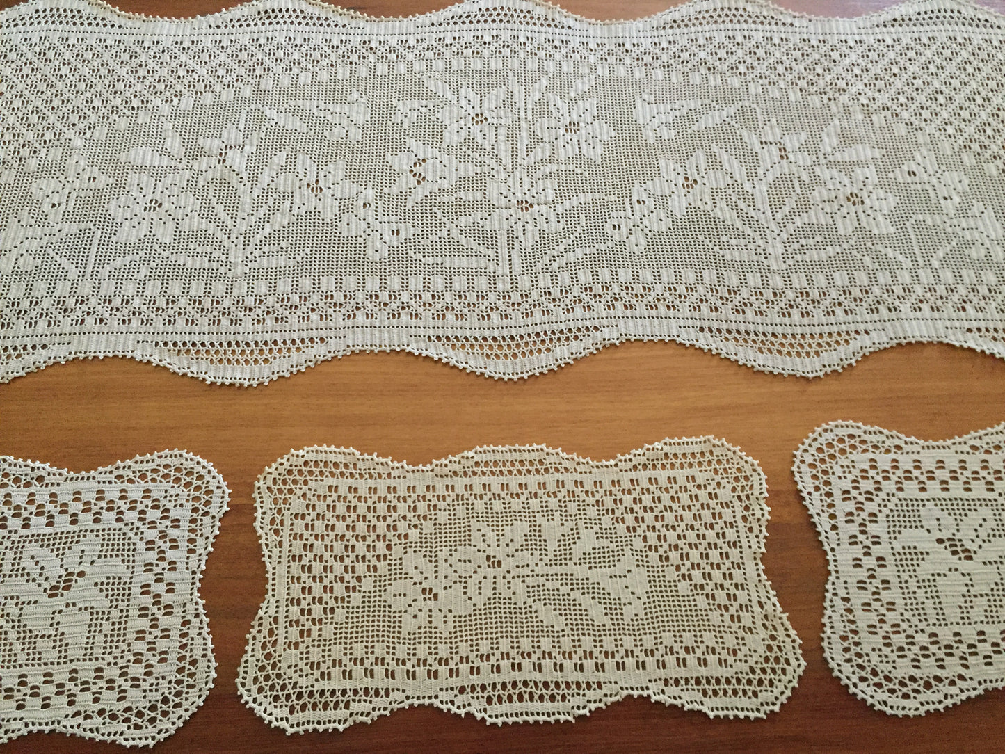 Mary Card "Duchess Set in LILY Design Chart 84 (1930s)" Rare Collectible Art Deco Handmade Crochet Lace
