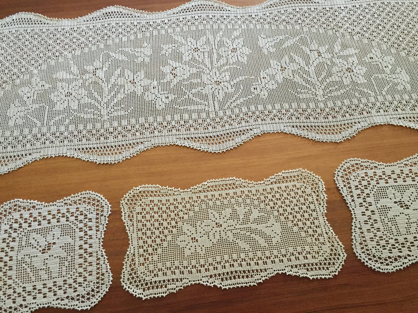 Mary Card "Duchess Set in LILY Design Chart 84 (1930s)" Rare Collectible Art Deco Handmade Crochet Lace