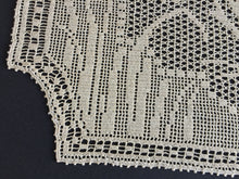 Load image into Gallery viewer, Mary Card Designed &quot;NARCISSUS and TITMOUSE (Java Sparrow)&quot; Large Crochet Lace Tray Cloth Doily - English Chart No. 79