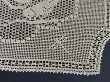 Load image into Gallery viewer, Mary Card Designed &quot;NARCISSUS and TITMOUSE (Java Sparrow)&quot; Large Crochet Lace Tray Cloth Doily - English Chart No. 79