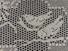 Load image into Gallery viewer, Mary Card Designed &quot;NARCISSUS and TITMOUSE (Java Sparrow)&quot; Large Crochet Lace Tray Cloth Doily - English Chart No. 79
